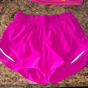 Lululemon like new, 4” Hottie Hot Pink Athletic Shorts Lightweight Performance